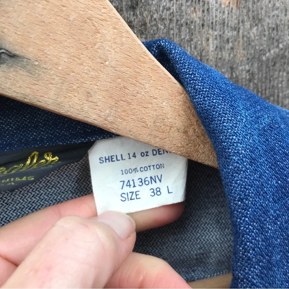 Vintage 70s Wrangler No-Fault Denims Trucker Jacket 38 L 74136NV - Picture 4 of 13